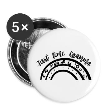 Grandmother for the first time- expecting granmom - Buttons large 2.2'' (5-pack) - white