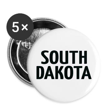 South Dakota - Buttons large 2.2'' (5-pack) - white