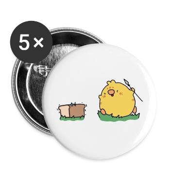 Bread Hunting - Buttons large 2.2'' (5-pack) - white