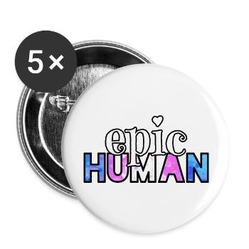 Epic Trans Human nature - Buttons large 2.2'' (5-pack) - white