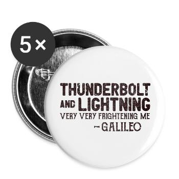 Thunderbolts And Lightning - Buttons large 2.2'' (5-pack) - white