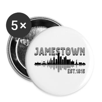 Jamestown New York Established 1815 Home Town - Buttons large 2.2'' (5-pack) - white