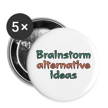 Brainstorm Alternative Ideas - Buttons large 2.2'' (5-pack) - white