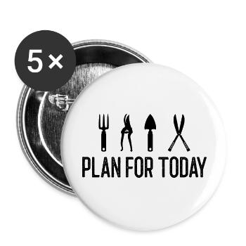 Plan For Today Gardening Tools - Buttons large 2.2'' (5-pack) - white