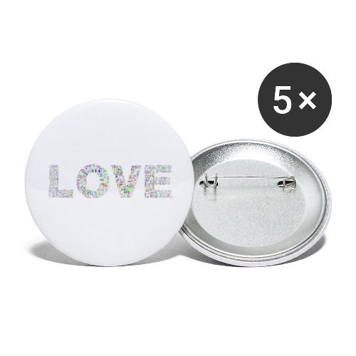 LOVE Peace Merchandise - Buttons large 2.2'' (5-pack)