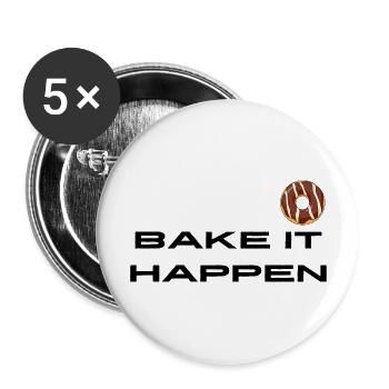 BAKE IT HAPPEN - Buttons large 2.2'' (5-pack) - white