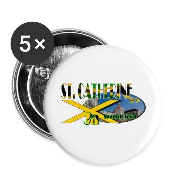 9 St Catherine Spanish Town - Buttons large 2.2'' (5-pack) - white