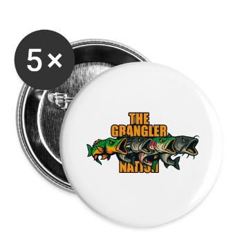 Grangler Nation - Buttons large 2.2'' (5-pack) - white