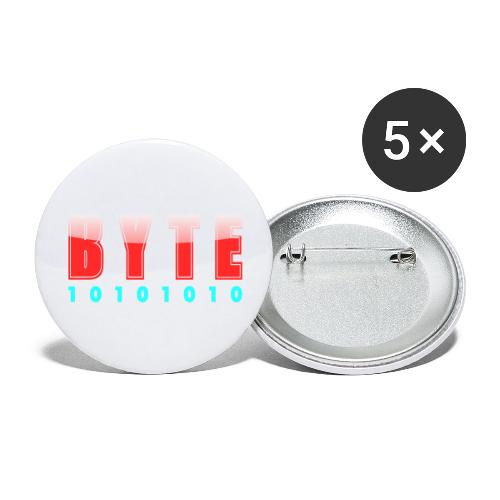BYTE Binary Code Design - Buttons large 2.2'' (5-pack)