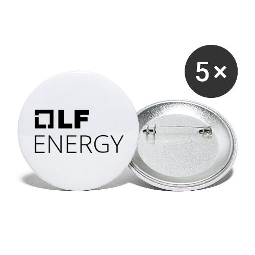 LF Energy White Logo Stacked - Buttons large 2.2'' (5-pack)