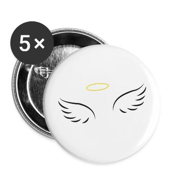 Angel wings - Buttons large 2.2'' (5-pack) - white