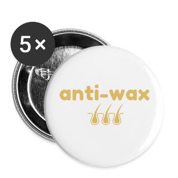 Anti Wax 1 - Buttons large 2.2'' (5-pack) - white