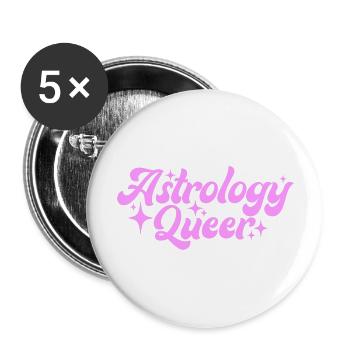 Astrology Queer - Buttons large 2.2'' (5-pack) - white