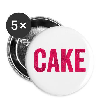 Cake boy - Buttons large 2.2'' (5-pack) - white