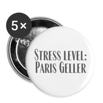 Stress Level Paris Geller - Buttons large 2.2'' (5-pack) - white