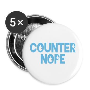 Blue Nope Counter - Buttons large 2.2'' (5-pack) - white