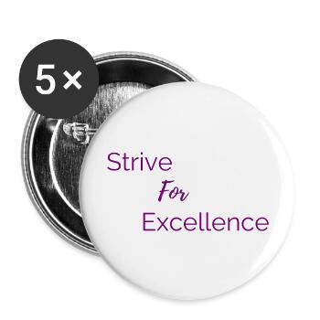 Strive for Excellence Purple - Buttons large 2.2'' (5-pack) - white