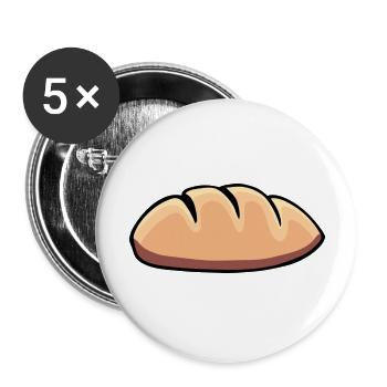 food loaf of bread - Buttons large 2.2'' (5-pack) - white
