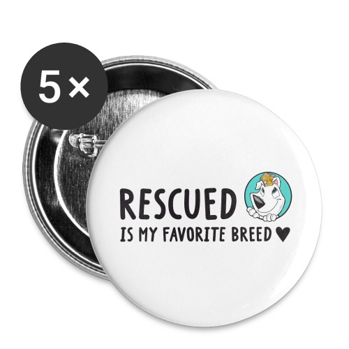 rescued png - Buttons large 2.2'' (5-pack)