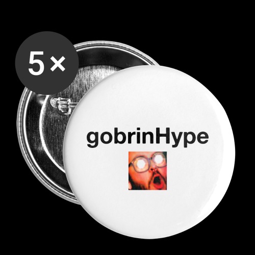 Gobrin Hype Black - Buttons large 2.2'' (5-pack)