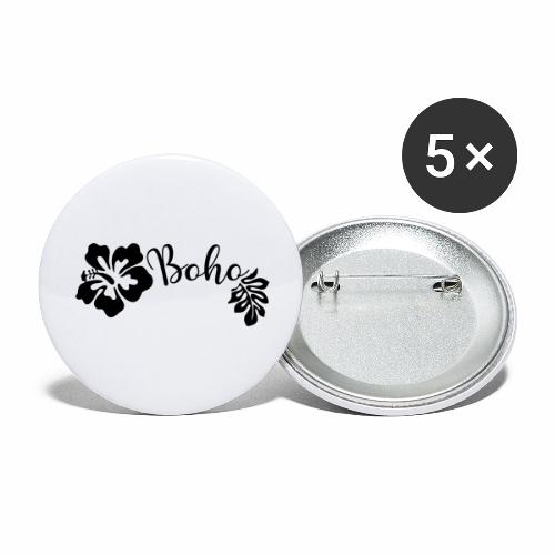 boho with hibiscus flower - Buttons large 2.2'' (5-pack)