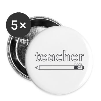 Teacher mode on Outfit pencil - Buttons large 2.2'' (5-pack) - white