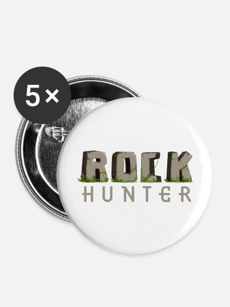 Rock Hunter Funny Rockhounding - Buttons large 2.2'' (5-pack) - white