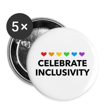 Celebrate Inclusivity - Buttons large 2.2'' (5-pack) - white