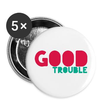 Good Trouble John Lewis - Buttons large 2.2'' (5-pack) - white