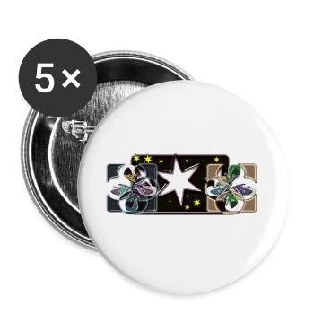 White Star - Buttons large 2.2'' (5-pack) - white