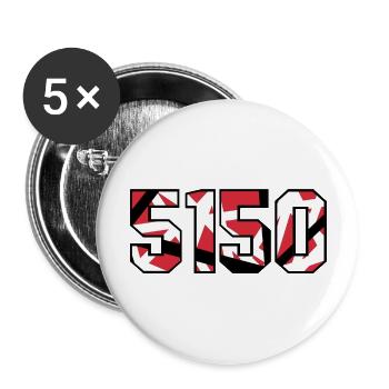 5150 E V H Guitar Inspired Illustration stars - Buttons large 2.2'' (5-pack) - white