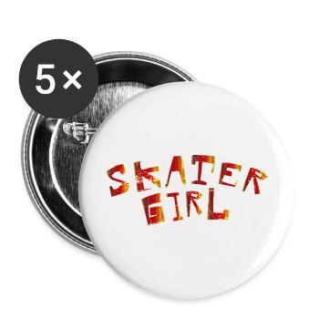Skater Girl - Buttons large 2.2'' (5-pack) - white