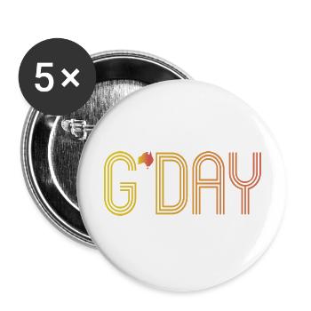G day - Buttons large 2.2'' (5-pack) - white