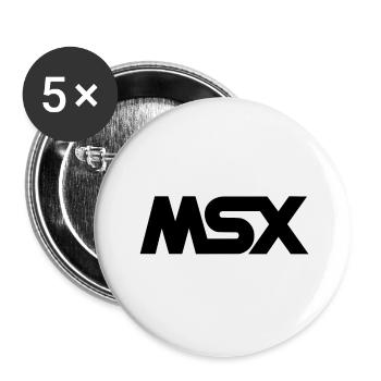 Msx Black Logo Vintage Retro Computer - Buttons large 2.2'' (5-pack) - white