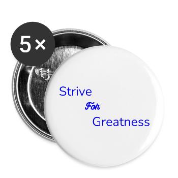 Strive For Greatness Blue - Buttons large 2.2'' (5-pack) - white