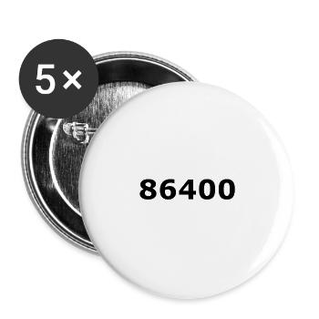 86400 seconds life finiteness end conscious - Buttons large 2.2'' (5-pack) - white