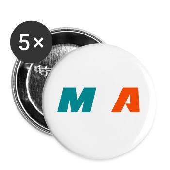 Mia-Miami Fun Gift - Buttons large 2.2'' (5-pack) - white