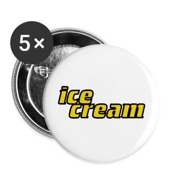 Ice Cream - Buttons large 2.2'' (5-pack) - white