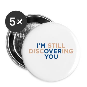 IM Still Discovering You red - Buttons large 2.2'' (5-pack) - white