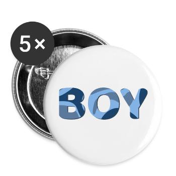 Boy nostalgia - Buttons large 2.2'' (5-pack) - white