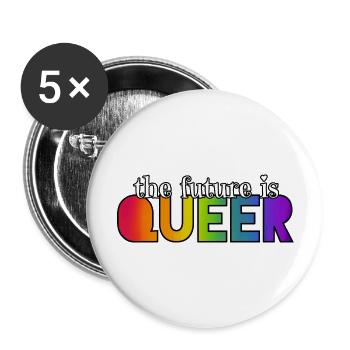 The Future is Queer love - Buttons large 2.2'' (5-pack) - white
