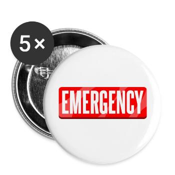 Emergency nature - Buttons large 2.2'' (5-pack) - white