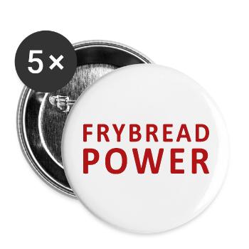 Food Bread Power - Buttons large 2.2'' (5-pack) - white