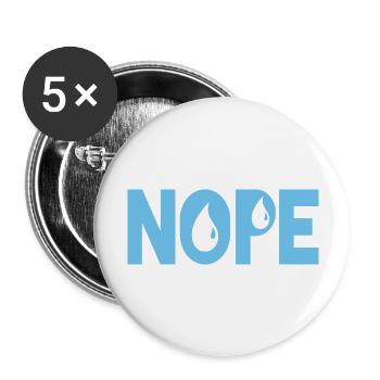 Blue Nope - Buttons large 2.2'' (5-pack) - white