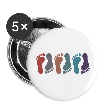 Feet Sticker - Buttons large 2.2'' (5-pack) - white