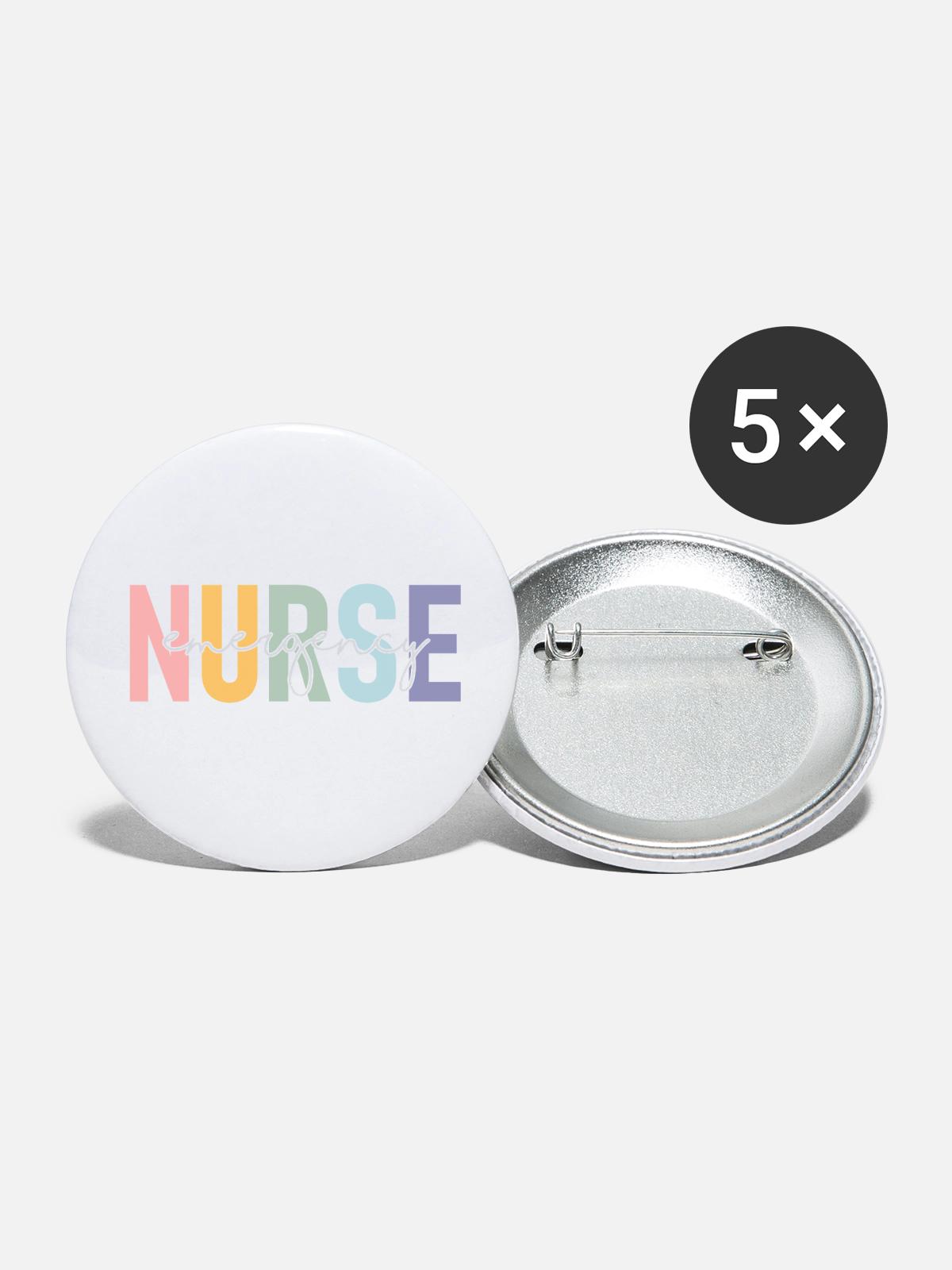 Nurse Emergency - Buttons large 2.2'' (5-pack) - white