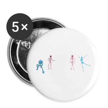 Trans Halloween Skeletons. Transgender Pride. - Buttons large 2.2'' (5-pack) - white