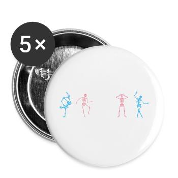 Trans Halloween Skeletons. Transgender Pride. - Buttons large 2.2'' (5-pack) - white