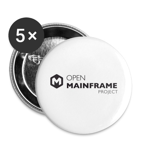 Open Mainframe Project - Black Logo - Buttons large 2.2'' (5-pack)