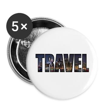 TRAVEL - Buttons large 2.2'' (5-pack) - white